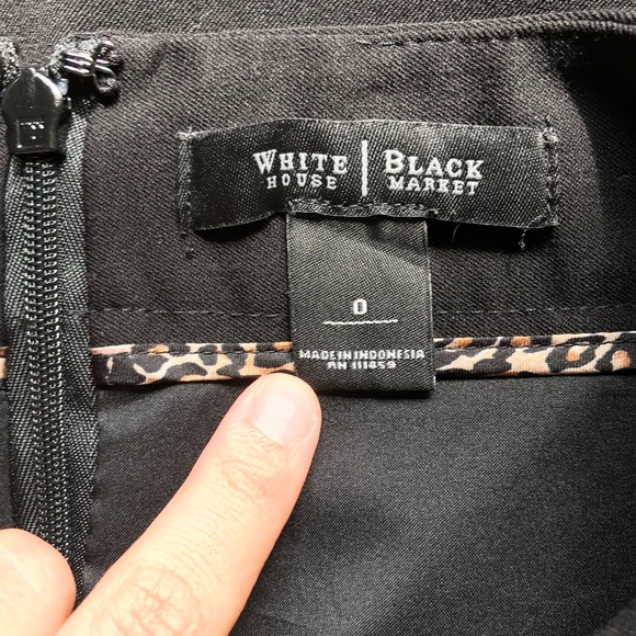 WHBM Black Tulip Pencil Skirt Size 0 - Picture 3 of 3